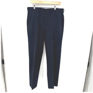 Vintage Sears Oakton Ltd Navy Perma-Prest Dress Pants Mens 34x29 Regular Fit USA